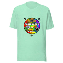 Load image into Gallery viewer, Fascinated By Queer Fungi @JBlossomArt Logo Design on Unisex T-Shirt