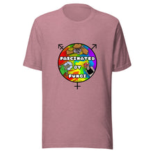 Load image into Gallery viewer, Fascinated By Queer Fungi @JBlossomArt Logo Design on Unisex T-Shirt