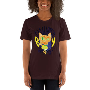 Chanterelle Cat Fascinated By Fungi (@LaBujitaVerde) Unisex T-shirt