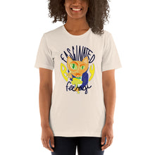 Load image into Gallery viewer, Chanterelle Cat Fascinated By Fungi (@LaBujitaVerde) Unisex T-shirt