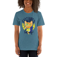 Load image into Gallery viewer, Chanterelle Cat Fascinated By Fungi (@LaBujitaVerde) Unisex T-shirt