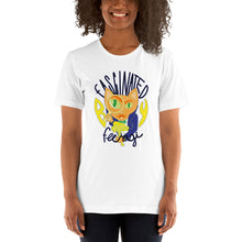 Load image into Gallery viewer, Chanterelle Cat Fascinated By Fungi (@LaBujitaVerde) Unisex T-shirt