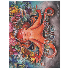 Load image into Gallery viewer, Octopus&#39;s Fungi Garden (@OxleyArt) Fuzzy Blanket