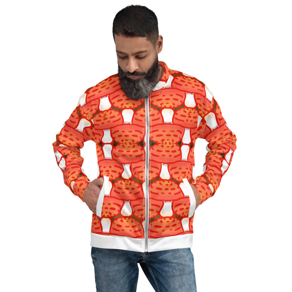Mushroom Tessellation (@white_rabbit_artwork) Unisex Bomber Jacket